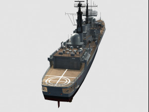 HMS Manchester Type 42 Class destroyer 3D Model