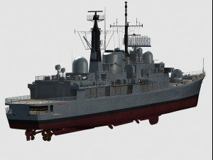 HMS Manchester Type 42 Class destroyer 3D Model