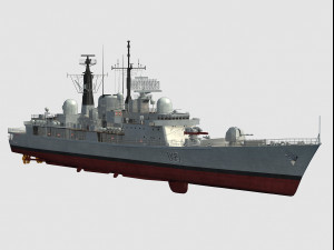 HMS Manchester Type 42 Class destroyer 3D Model