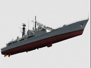 HMS Manchester Type 42 Class destroyer 3D Model