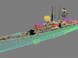 HMS Manchester Type 42 Class destroyer 3D Model