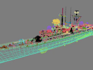HMS Manchester Type 42 Class destroyer 3D Model