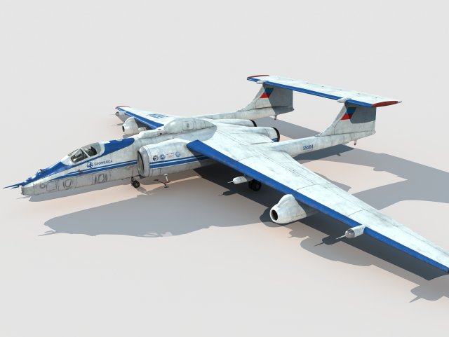 Myasishchev M-55 Geophysica 3D Model .c4d .max .obj .3ds .fbx .stl .blend 