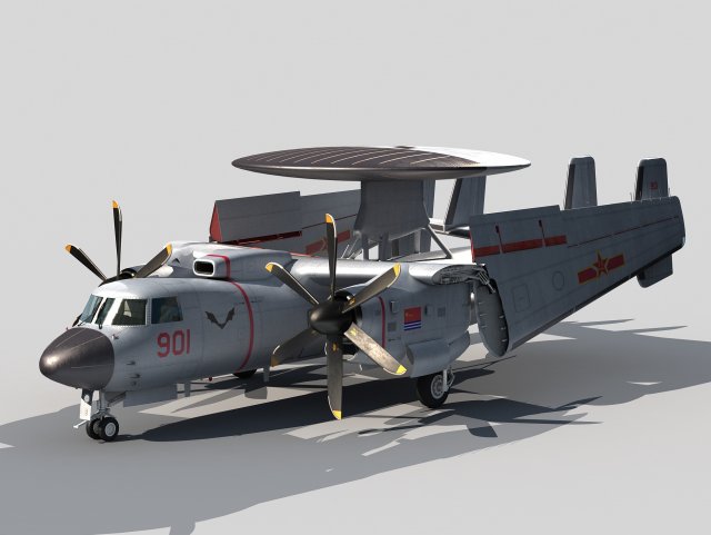 Xian KJ-600 AEW Modello 3D .c4d .max .obj .3ds .fbx .stl .blend 