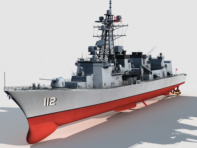 JS Makinami DD112 Destroyer Modelo 3D .c4d .max .obj .3ds .fbx .stl .blend 