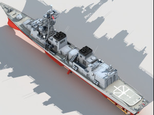 JS Makinami DD112 Destroyer Modelo 3D