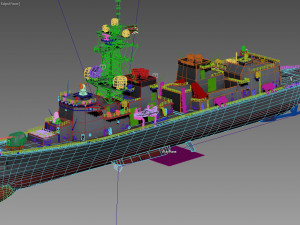 JS Makinami DD112 Destroyer Modelo 3D
