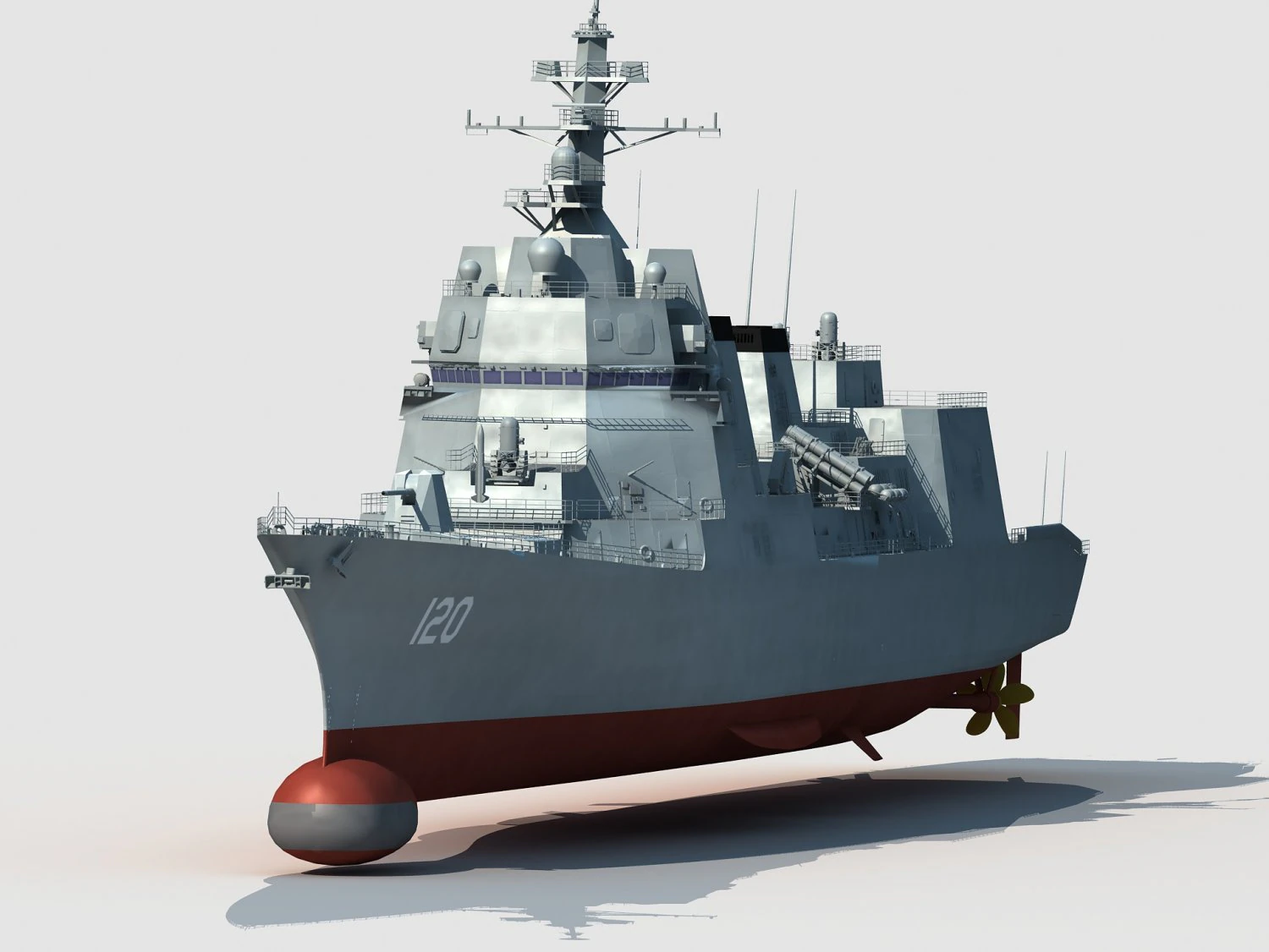 JS Shiranui Asahi class destroyer 3D Model .c4d .max .obj .3ds .fbx .stl .blend 
