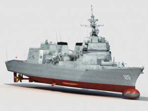 JS Shiranui Asahi class destroyer 3D Model