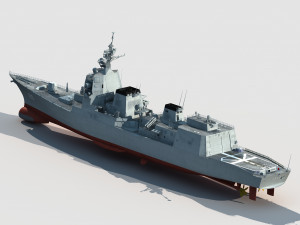 JS Shiranui Asahi class destroyer 3D Model