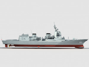 JS Shiranui Asahi class destroyer 3D Model