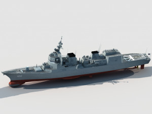 JS Shiranui Asahi class destroyer 3D Model