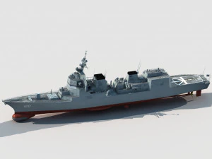 JS Shiranui Asahi class destroyer 3D Model