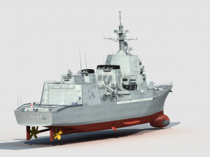JS Shiranui Asahi class destroyer 3D Model