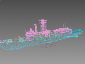 F-85 Navarra Santa Maria Class Frigate Modelo 3D