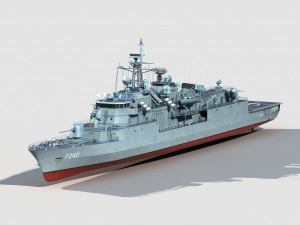 Yabuz class turkish frigate 3D Модель