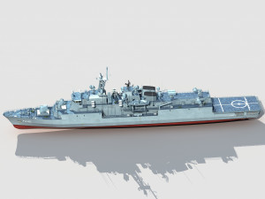 Yabuz class turkish frigate 3D Модель