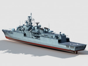 Yabuz class turkish frigate 3D Модель