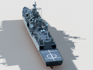 Yabuz class turkish frigate 3D Модель