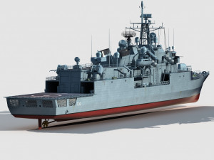Yabuz class turkish frigate 3D Модель