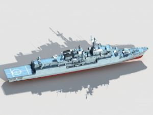 Yabuz class turkish frigate 3D Модель