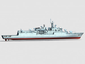 Yabuz class turkish frigate 3D Модель