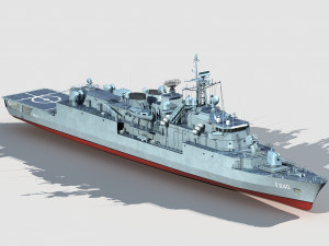 Yabuz class turkish frigate 3D Модель