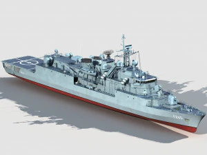 Yabuz class turkish frigate 3D Model