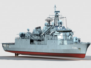 Yabuz class turkish frigate 3D Модель