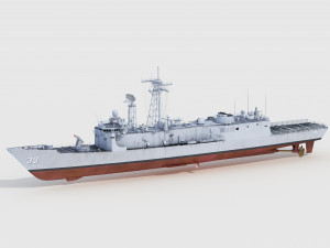 USS Doyle FFG-39 Oliver Hazard Perry Long Hull class 3D Модель