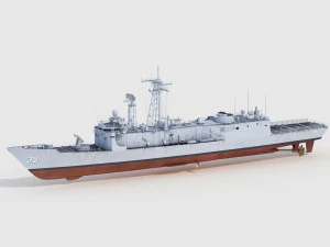 USS Doyle FFG-39 Oliver Hazard Perry Long Hull class 3D Model