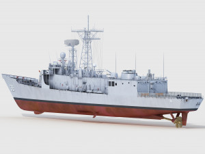 USS Doyle FFG-39 Oliver Hazard Perry Long Hull class 3D Модель