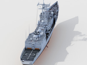 USS Doyle FFG-39 Oliver Hazard Perry Long Hull class 3D Модель