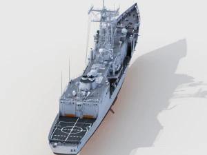 USS Doyle FFG-39 Oliver Hazard Perry Long Hull class 3D Model