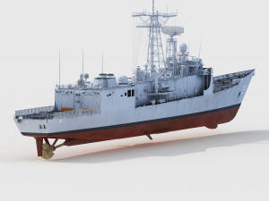 USS Doyle FFG-39 Oliver Hazard Perry Long Hull class 3D Модель