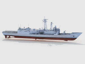 USS Doyle FFG-39 Oliver Hazard Perry Long Hull class 3D Model