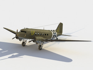 Douglas C-47 Skytrain-Dakota 3D Модель