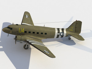 Douglas C-47 Skytrain-Dakota Modello 3D
