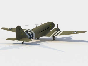 Douglas C-47 Skytrain-Dakota 3D Model