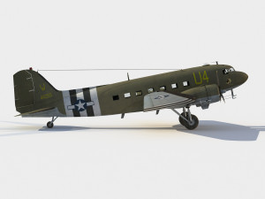 Douglas C-47 Skytrain-Dakota Modello 3D