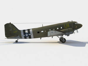 Douglas C-47 Skytrain-Dakota 3D Model