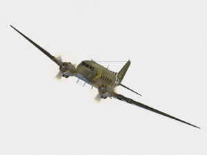Douglas C-47 Skytrain-Dakota Modello 3D