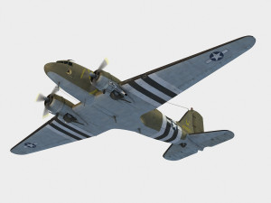 Douglas C-47 Skytrain-Dakota Modello 3D