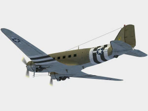 Douglas C-47 Skytrain-Dakota 3D Model