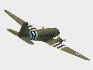 Douglas C-47 Skytrain-Dakota Modello 3D
