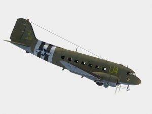 Douglas C-47 Skytrain-Dakota 3D Model