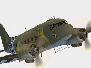 Douglas C-47 Skytrain-Dakota Modello 3D