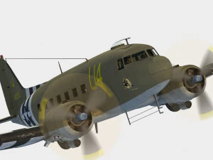 Douglas C-47 Skytrain-Dakota 3D Model