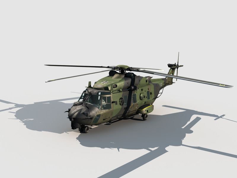 Airbus NH-90 TTH Model 3D .c4d .max .obj .3ds .fbx .stl .blend 