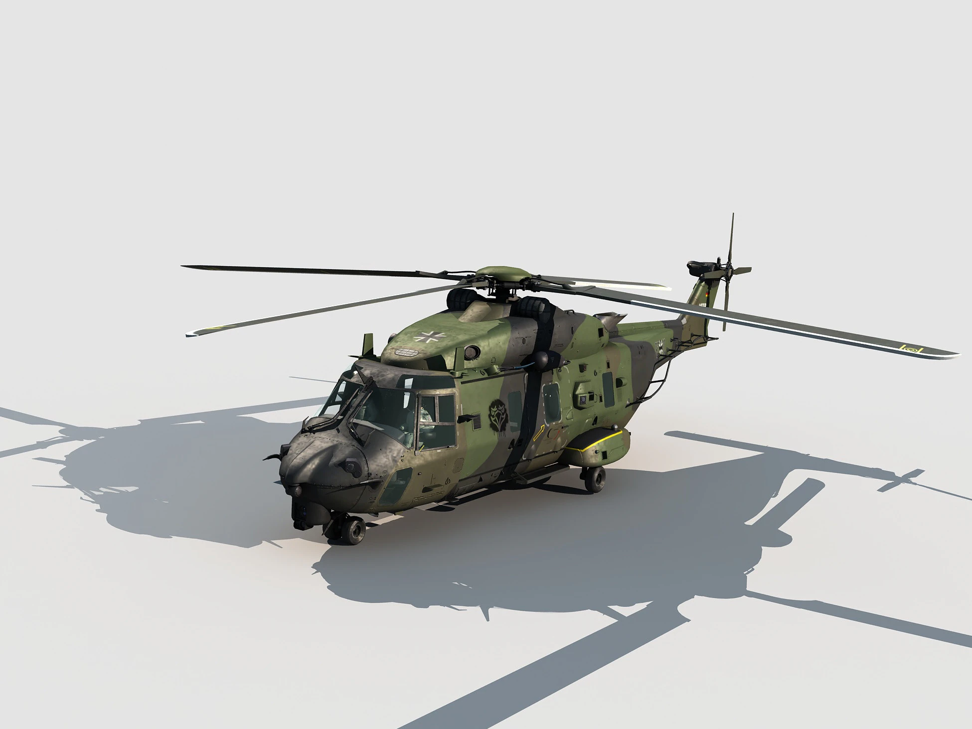 Airbus NH-90 TTH 3D Model .c4d .max .obj .3ds .fbx .stl .blend